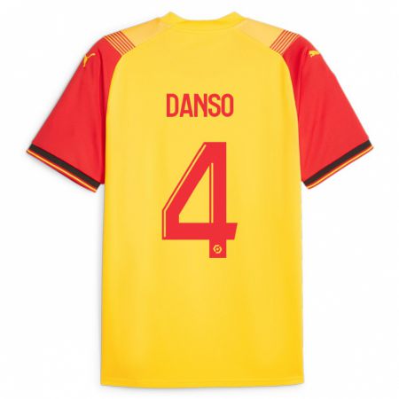 Kandiny Damen Kevin Danso #4 Gelb Heimtrikot Trikot 2023/24 T-Shirt