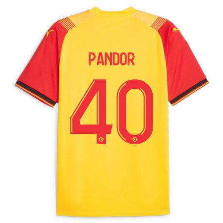 Kandiny Damen Yannick Pandor #40 Gelb Heimtrikot Trikot 2023/24 T-Shirt