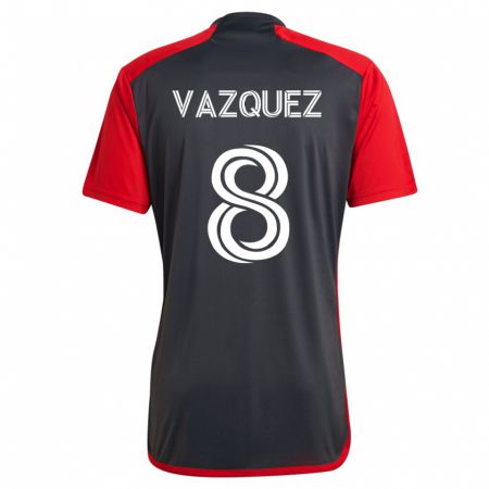 Kandiny Damen Víctor Vázquez #8 Grau Heimtrikot Trikot 2023/24 T-Shirt
