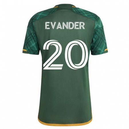 Kandiny Damen Evander #20 Grün Heimtrikot Trikot 2023/24 T-Shirt