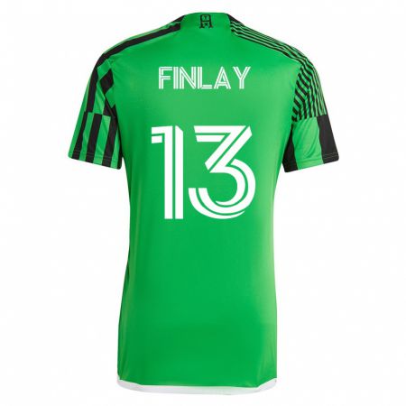Kandiny Damen Ethan Finlay #13 Grün Schwarz Heimtrikot Trikot 2023/24 T-Shirt