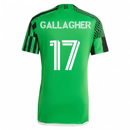 Kandiny Damen Jon Gallagher #17 Grün Schwarz Heimtrikot Trikot 2023/24 T-Shirt