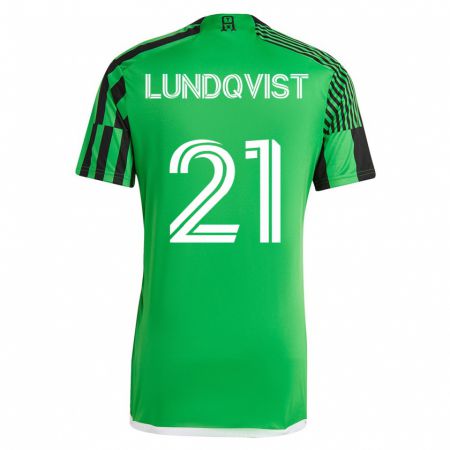 Kandiny Damen Adam Lundqvist #21 Grün Schwarz Heimtrikot Trikot 2023/24 T-Shirt