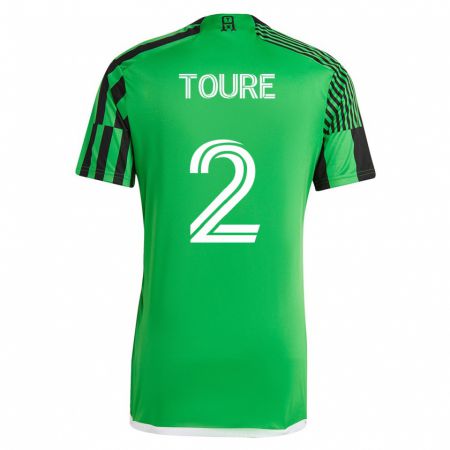 Kandiny Damen Cheick Touré #2 Grün Schwarz Heimtrikot Trikot 2023/24 T-Shirt