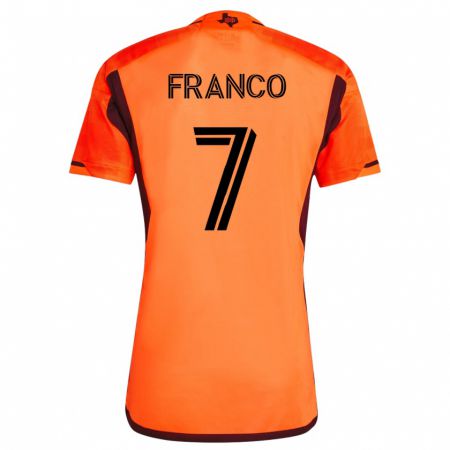 Kandiny Damen Iván Franco #7 Orangefarben Heimtrikot Trikot 2023/24 T-Shirt