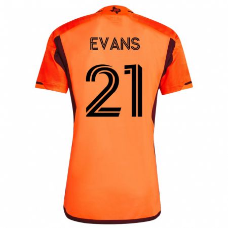Kandiny Damen Jacob Evans #21 Orangefarben Heimtrikot Trikot 2023/24 T-Shirt