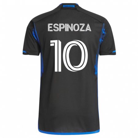 Kandiny Damen Cristian Espinoza #10 Blau Schwarz Heimtrikot Trikot 2023/24 T-Shirt