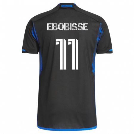 Kandiny Damen Jeremy Ebobisse #11 Blau Schwarz Heimtrikot Trikot 2023/24 T-Shirt