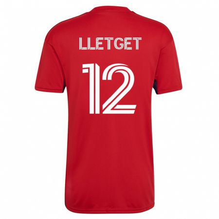Kandiny Damen Sebastian Lletget #12 Rot Heimtrikot Trikot 2023/24 T-Shirt
