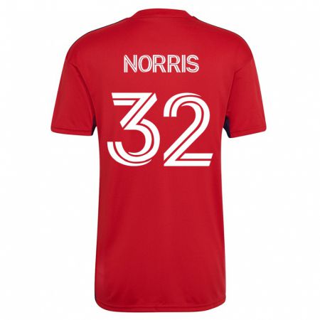 Kandiny Damen Nolan Norris #32 Rot Heimtrikot Trikot 2023/24 T-Shirt