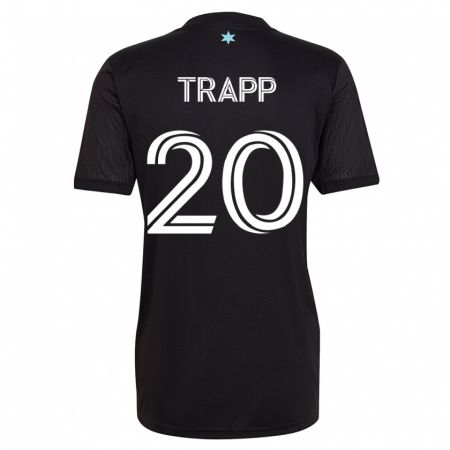 Kandiny Damen Wil Trapp #20 Schwarz Heimtrikot Trikot 2023/24 T-Shirt
