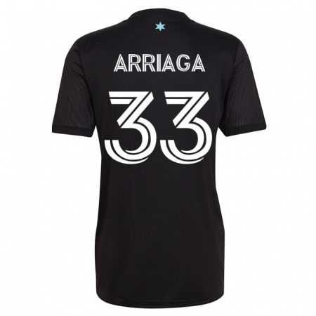 Kandiny Damen Kervin Arriaga #33 Schwarz Heimtrikot Trikot 2023/24 T-Shirt