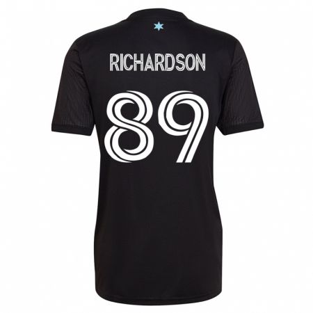 Kandiny Damen Nick Richardson #89 Schwarz Heimtrikot Trikot 2023/24 T-Shirt