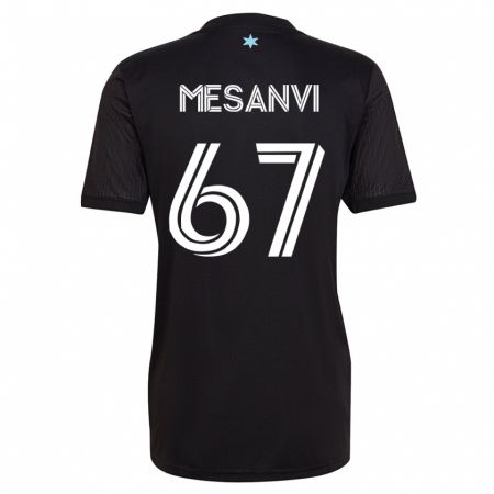 Kandiny Damen Loïc Mesanvi #67 Schwarz Heimtrikot Trikot 2023/24 T-Shirt
