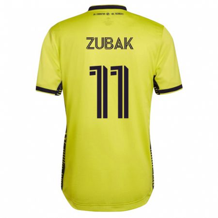 Kandiny Damen Ethan Zubak #11 Gelb Heimtrikot Trikot 2023/24 T-Shirt