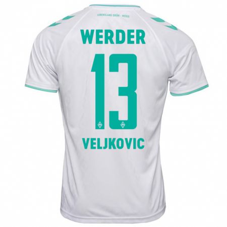 Kandiny Damen Milos Veljkovic #13 Weiß Auswärtstrikot Trikot 2023/24 T-Shirt