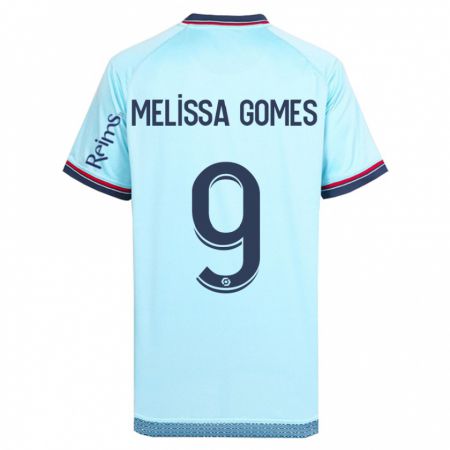 Kandiny Damen Melissa Ferreira Gomes #9 Himmelblau Auswärtstrikot Trikot 2023/24 T-Shirt