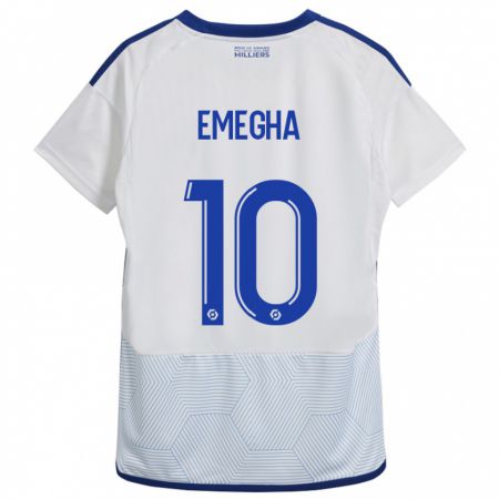 Kandiny Damen Emanuel Emegha #10 Weiß Auswärtstrikot Trikot 2023/24 T-Shirt