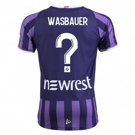 Kandiny Damen Nicolas Wasbauer #0 Lila Auswärtstrikot Trikot 2023/24 T-Shirt