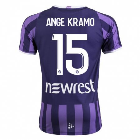 Kandiny Damen Marie Ange Kramo #15 Lila Auswärtstrikot Trikot 2023/24 T-Shirt