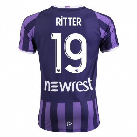 Kandiny Damen Morgane Ritter #19 Lila Auswärtstrikot Trikot 2023/24 T-Shirt