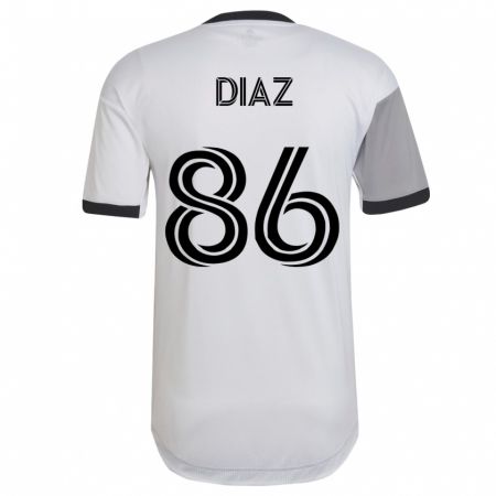 Kandiny Damen Alec Díaz #86 Weiß Auswärtstrikot Trikot 2023/24 T-Shirt