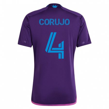 Kandiny Damen Guzmán Corujo #4 Violett Auswärtstrikot Trikot 2023/24 T-Shirt