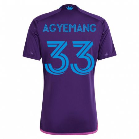 Kandiny Damen Patrick Agyemang #33 Violett Auswärtstrikot Trikot 2023/24 T-Shirt