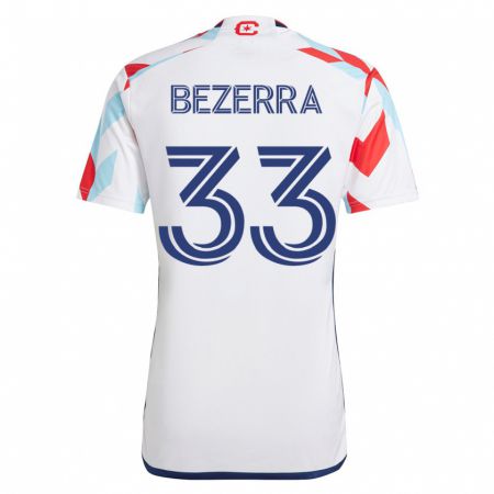 Kandiny Damen Victor Bezerra #33 Weiß Blau Auswärtstrikot Trikot 2023/24 T-Shirt