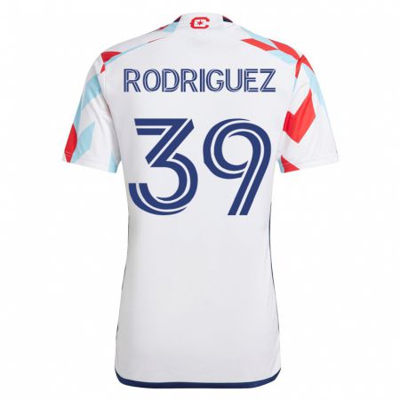 Kandiny Damen Allan Rodriguez #39 Weiß Blau Auswärtstrikot Trikot 2023/24 T-Shirt