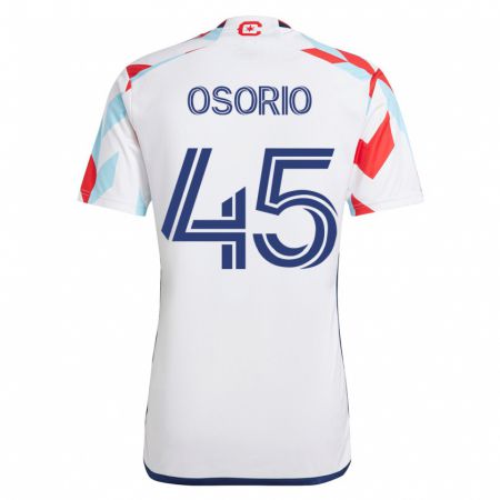 Kandiny Damen Harold Osorio #45 Weiß Blau Auswärtstrikot Trikot 2023/24 T-Shirt