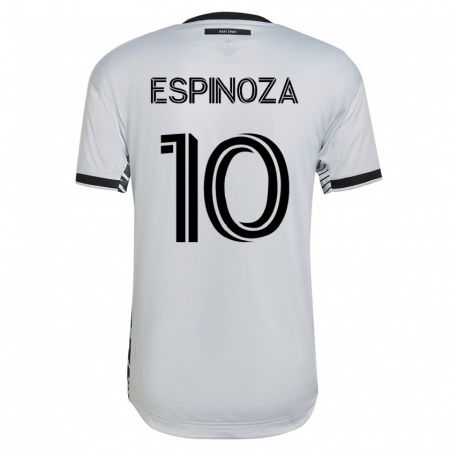 Kandiny Damen Cristian Espinoza #10 Weiß Auswärtstrikot Trikot 2023/24 T-Shirt