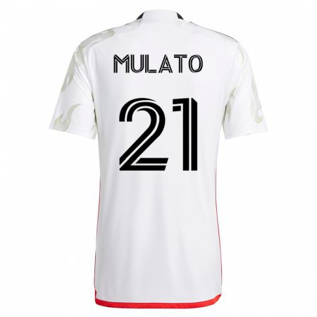Kandiny Damen José Mulato #21 Weiß Auswärtstrikot Trikot 2023/24 T-Shirt
