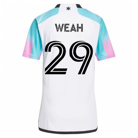 Kandiny Damen Patrick Weah #29 Weiß Auswärtstrikot Trikot 2023/24 T-Shirt