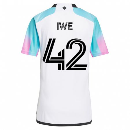 Kandiny Damen Emmanuel Iwe #42 Weiß Auswärtstrikot Trikot 2023/24 T-Shirt