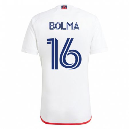 Kandiny Damen Josh Bolma #16 Weiß Rot Auswärtstrikot Trikot 2023/24 T-Shirt
