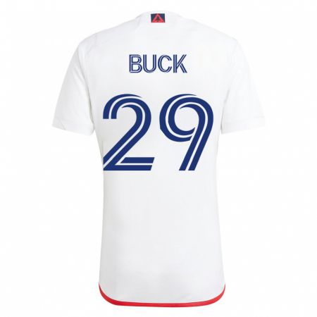 Kandiny Damen Noel Buck #29 Weiß Rot Auswärtstrikot Trikot 2023/24 T-Shirt
