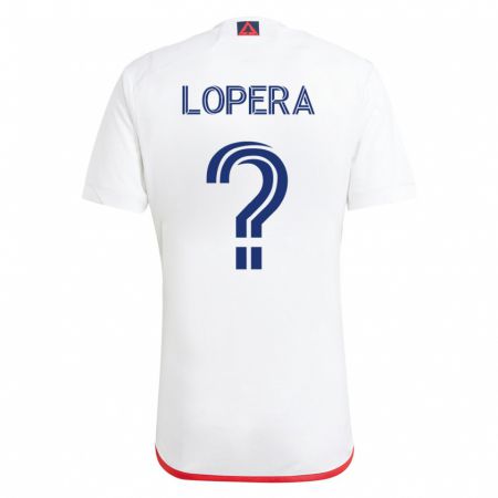 Kandiny Damen Steban Lopera #0 Weiß Rot Auswärtstrikot Trikot 2023/24 T-Shirt