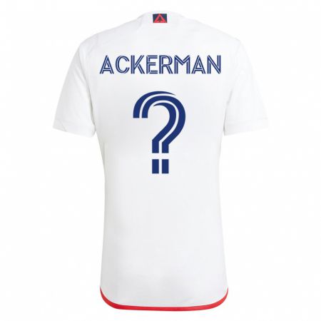 Kandiny Damen Eli Ackerman #0 Weiß Rot Auswärtstrikot Trikot 2023/24 T-Shirt