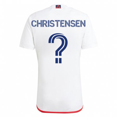 Kandiny Damen Kevin Christensen #0 Weiß Rot Auswärtstrikot Trikot 2023/24 T-Shirt
