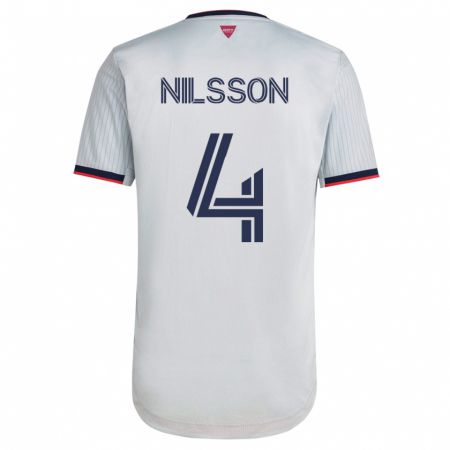 Kandiny Damen Joakim Nilsson #4 Weiß Auswärtstrikot Trikot 2023/24 T-Shirt