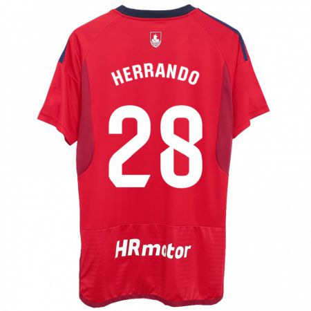 Kandiny Kinder Jorge Herrando #28 Rot Heimtrikot Trikot 2023/24 T-Shirt