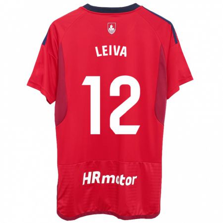 Kandiny Kinder Álvaro Leiva #12 Rot Heimtrikot Trikot 2023/24 T-Shirt