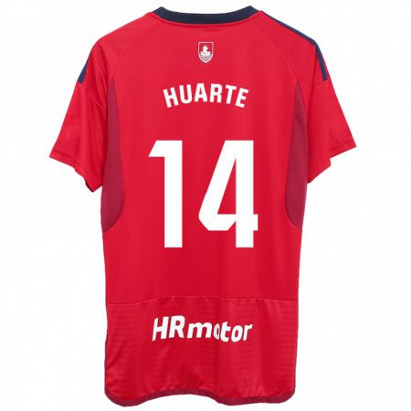 Kandiny Kinder Xabi Huarte #14 Rot Heimtrikot Trikot 2023/24 T-Shirt