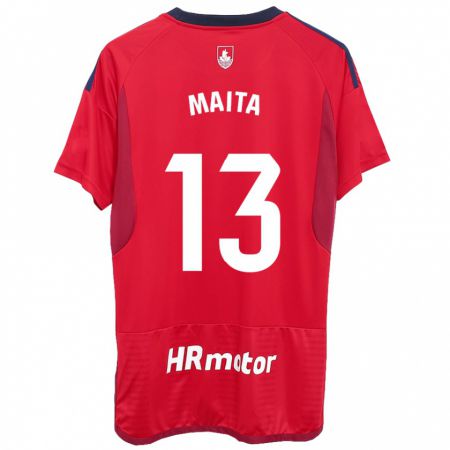 Kandiny Kinder Maitane Zalba Irañeta #13 Rot Heimtrikot Trikot 2023/24 T-Shirt