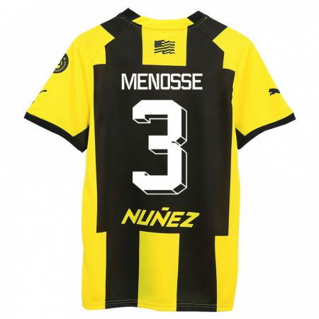 Kandiny Kinder Hernán Menosse #3 Gelb Schwarz Heimtrikot Trikot 2023/24 T-Shirt