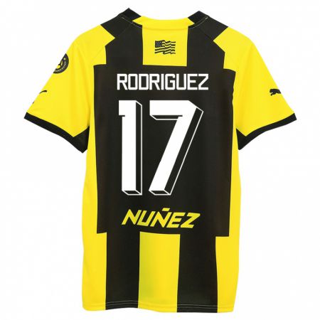 Kandiny Kinder Valentín Rodríguez #17 Gelb Schwarz Heimtrikot Trikot 2023/24 T-Shirt