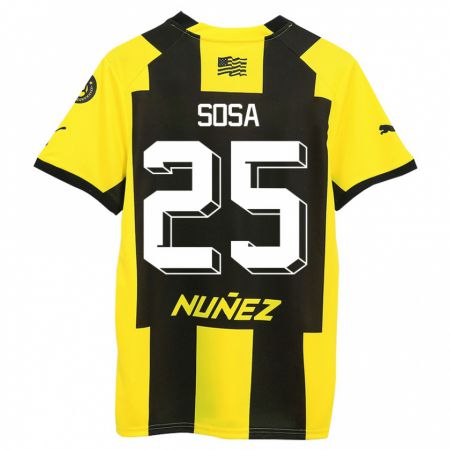 Kandiny Kinder Ignacio Sosa #25 Gelb Schwarz Heimtrikot Trikot 2023/24 T-Shirt