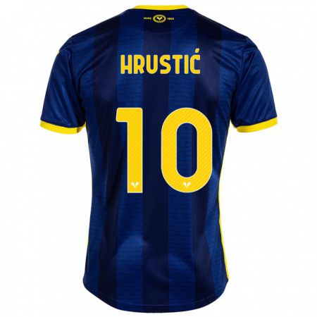 Kandiny Kinder Ajdin Hrustić #10 Marine Heimtrikot Trikot 2023/24 T-Shirt