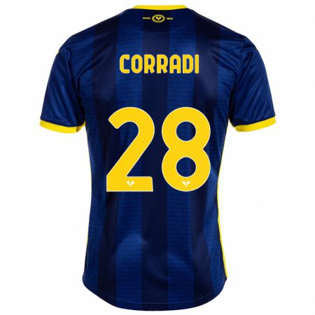 Kandiny Kinder Christian Corradi #28 Marine Heimtrikot Trikot 2023/24 T-Shirt